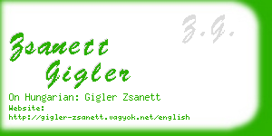 zsanett gigler business card